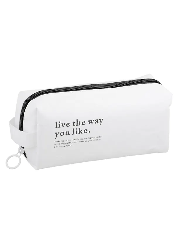 Косметичка с ручкой Live Your Life  The Way You Like (белая) (Tyvek) (21х9х7) 2958521 — 1