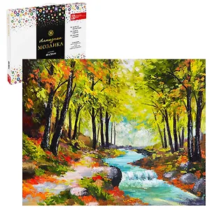 Набор для творчества. Алмазная мозаика на подрамнике "Лесная прохлада", 40 х 50 см