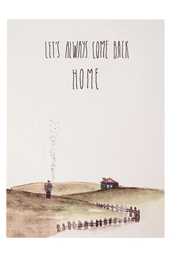 Открытка одинарная "let's always come back home" 3104311 — 1