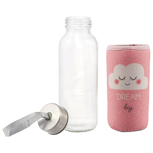 Бутылка в чехле с цветом Облачко Dream big (стекло) (300мл)(12-7599-BT181A73) 2685112 — 2