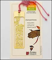 Закладка для книг из сверхтонкой стали. Цвет золото (BM-35) (Мир Бижу)