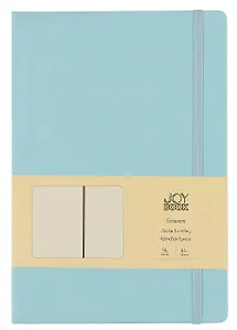 Книга для записей А4- 96л кл. "Joy Book. Аквамарин" иск.кожа, тв.переплет, ляссе, резинка, инд.уп.