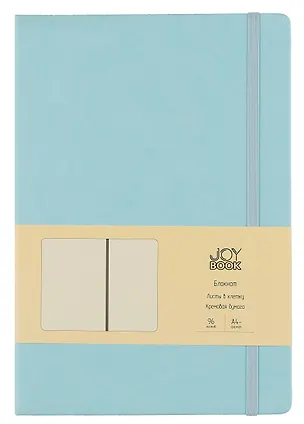 Книга для записей А4- 96л кл. "Joy Book. Аквамарин" иск.кожа, тв.переплет, ляссе, резинка, инд.уп. 3009290