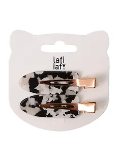 Набор заколок Черно-белый принт (2шт) (пластик) (12-253004-С18) (Lafilaf)