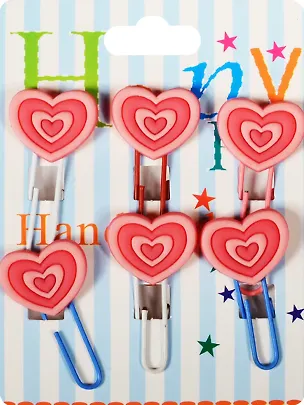 Набор скрепок-закладок "Сердца" 2523213