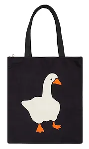 Сумка-шоппер на молнии Гусь (38х35) (текстиль, флис) (12-11522-202303-2) Bookvalno