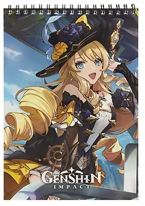 Геншин. Творческий блокнот cо стикерами A5. Игривая Навия