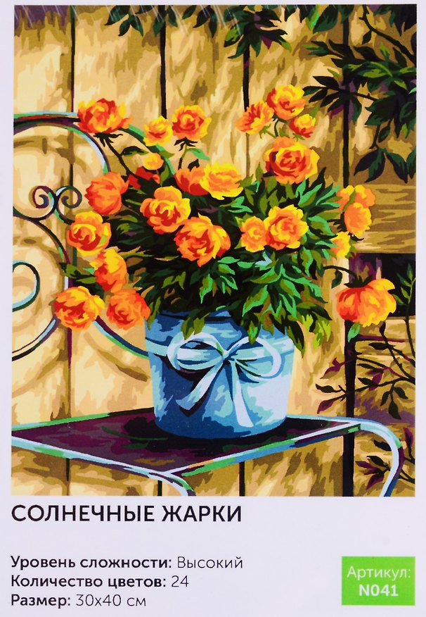 Картина по номерам Солнечные жарки (N041) (30х40 см) (24цв.) (коробка) (Art idea) 2793399 — 1