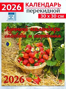 Календарь 2026г 300*300 «Лунный календарь садовода и огородника» настенный, на скрепке