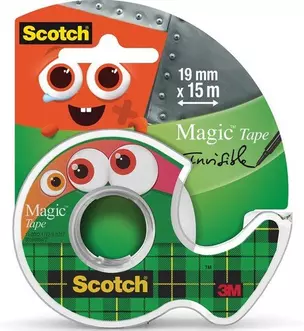 Клейкая лента Scotch/Скотч Magic  Монстры клейкая, невидимая, на мини-диспенсере 19мм*15м 8-1915D — 350892 — 1