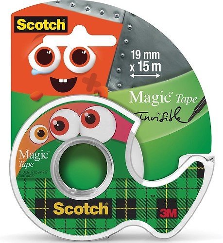 Клейкая лента Scotch/Скотч Magic Монстры клейкая, невидимая, на мини-диспенсере 19мм*15м 8-1915D 350892 — 1