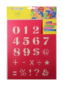 Трафарет пластиковый Цифры 20*25см, мягкий гибкий пластик