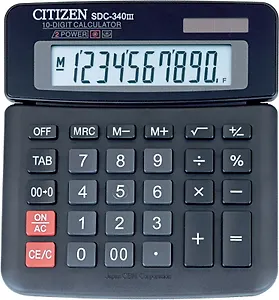 Калькулятор 10 разрядный настольный CITIZEN SDC-340 (|||), подъем дисплея