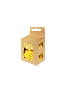 Набор для упаковки, 2 кокона, бумага, крафт уп., желт.- желто-белый.