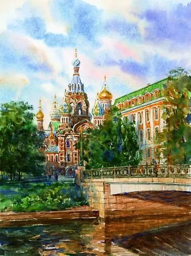 Постер Виды Санкт-Петербурга Спас-на-Крови.Река Мойка ср/ф, 19,5*25см [ХА50-012] 345600 — 1