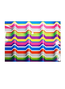 Папка-конверт А4 на кнопке "Полосы" с объемным эффектом, пластик 0,18мм, Fuxing