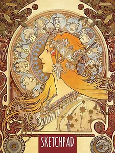 СКЕТЧПАД А5. А. МУХА. ЗОДИАК