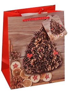Пакет подарочный бумажный А5 "Новогодние пряности", Новый год