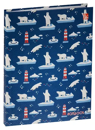 Записная книжка А6 96л "Графика. Полярные мишки" интегр. обл, глянц. лам., Listoff 241891