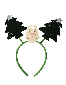 Ободок новогодний Елочка со стразами (текстиль) (12-6122-HNY2)