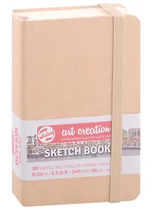 Блокнот для зарисовок 9*14см 80л "Art Creation" 140г/м2, 7БЦ, Крафт, Fabriano 