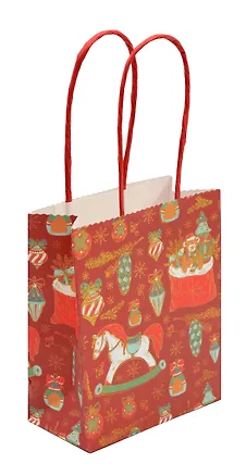 Пакет А6 14.5*11.5*6 "Елочные игрушки" НГ, крафт 3040719