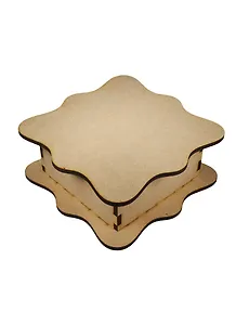 Шкатулка квадратная из МДФ (2150485) (21х21х8см) (игрушка из дерева) (упаковка)