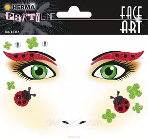 HERMA Наклейки FACE ART LADY BUG — 330097 — 1