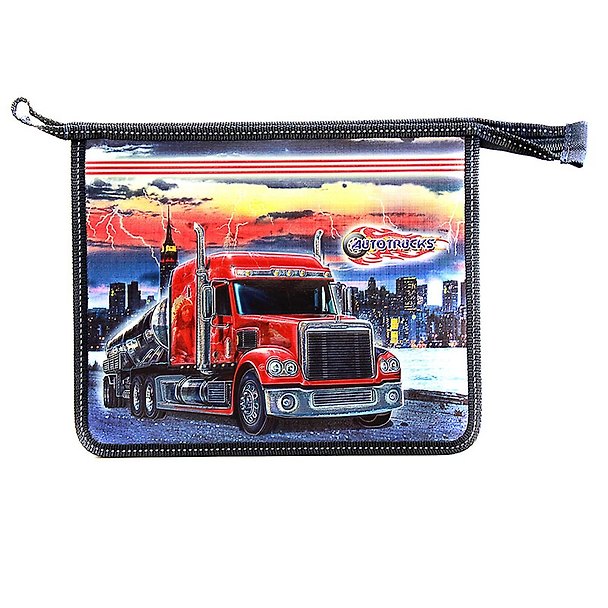 Папка для труда «Autotrucks» А4, картон, на молнии с трёх сторон, Канцбург 228025 — 1