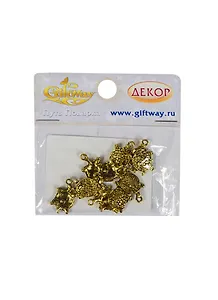 Фурнитура металл подвеска Черепаха золото (00009814) (9шт) (20х7х2мм) (10гр/уп)