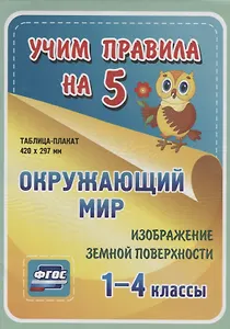 Окружающий мир. Изображение земной поверхности. 1-4 классы. Таблица-плакат