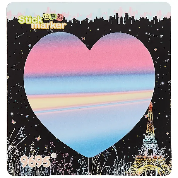 Блок бумаги самоклеяйщийся "Heart" 75л, фигурный, ассорти, инд.у.п 261244 — 4