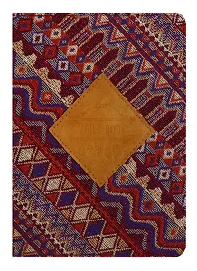 Ежедневник недат. А5 96л 90*160 "Folk" бордовая, съем.обл. из ткани, декор.нашивка, In Folio