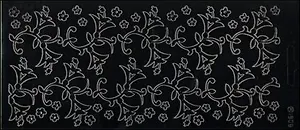 Контурные наклейки Листья и цветы (190813) (лист) (черн.) (10х23см)