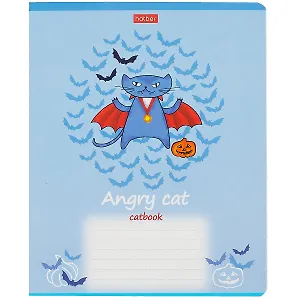 Тетрадь в линейку Hatber, Catbook, 18 листов, в ассортименте
