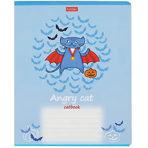 Тетрадь в линейку Hatber, Catbook, 18 листов, в ассортименте 260285