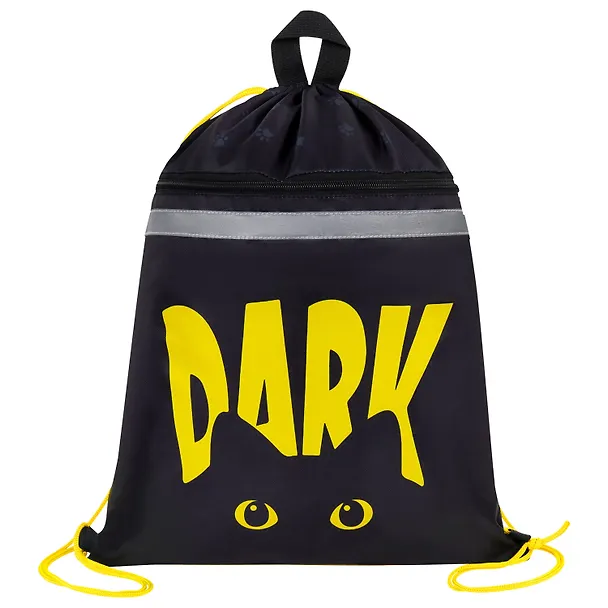 Мешок для сменной обуви «Dark cat», с петлей, светоотражающая полоса, 47X37см 3024522 — 1