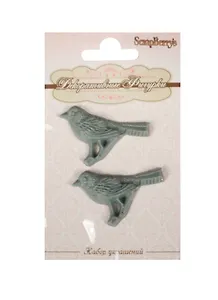Объемные фигурки Птички светло-коричневые (SCB24121311) (2шт.) (упаковка)