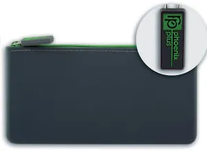 Пенал школьный Феникс+ "Черный" без наполнения, 20*10см, силикон 43782