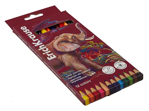 Карандаши цветные 12 цветов "Safari" трехгранные, ErichKrause 3036363 — 3