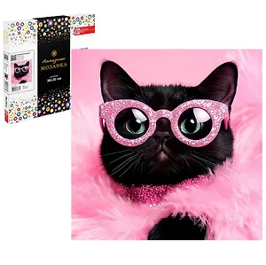 Набор для творчества. Алмазная мозаика "Гламурная кошечка" (30*30 см)