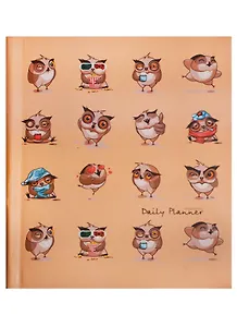 Ежедневники недатир, 146х167 мм. 128 л. "Каникулы совы" Интегральные, матовая ламинация