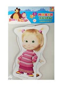 Мягкие пазлы Baby puzzle Маша и Медведь Макси (VT1108-03) (2 пазл.карт., 8 и 4эл.) (4 мм) (3+) (упаковка)