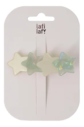Заколка Звездочки перламутровые (пластик) (6,7см) (12-Izzy-9) (Lafilaf) 3125142