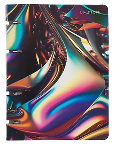 Тетрадь 100л кл. "Яркий блеск" на кольцах, мел.картон, ламинация Chameleon, квадр.корешок, скругл.углы