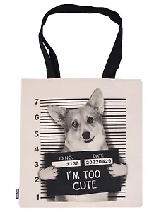 Сумка-шоппер Корги Im too cute цветная, текстиль 40см.*32см.