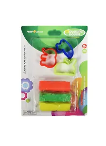 Тесто на раст. основе Животные (19836) (OE-MDb/AN) (3цв.х28гр.+3 формочки) (набор для творч.) (2+) (блистер)