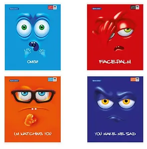 Тетрадь в клетку Brauberg, "Мордашка", 96 листов