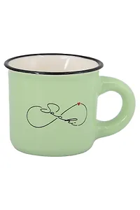 Кружка маленькая зеленая Бесконечность (фарфор) (75мл) (Сочи) (065-9-135-D3)