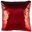 Подушка с пайетками красная с серебром (3757) (37х37) — 2626119 — 2